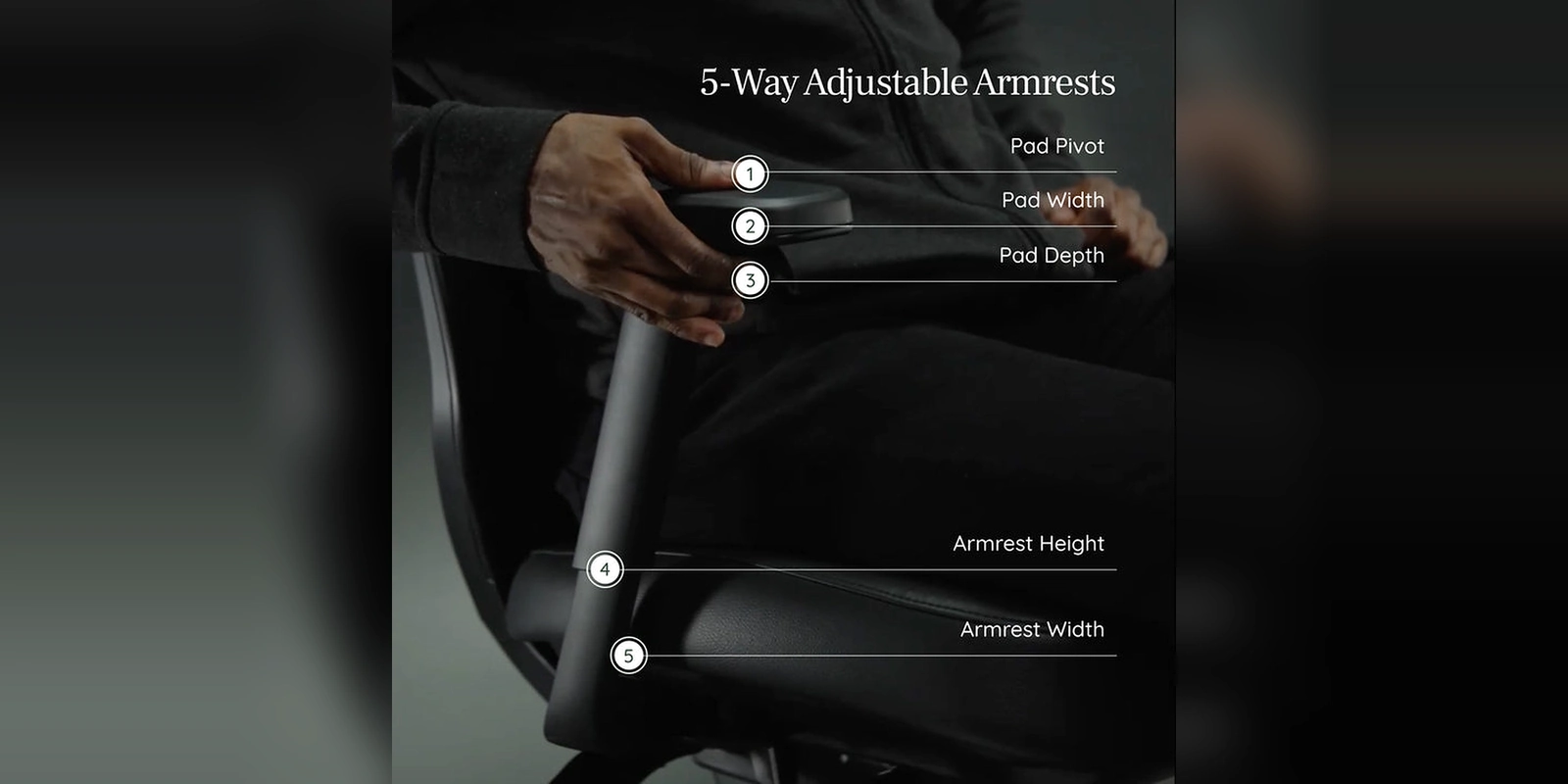 Branch Ergonomic Chair Pro 5-way adjustable armrests
