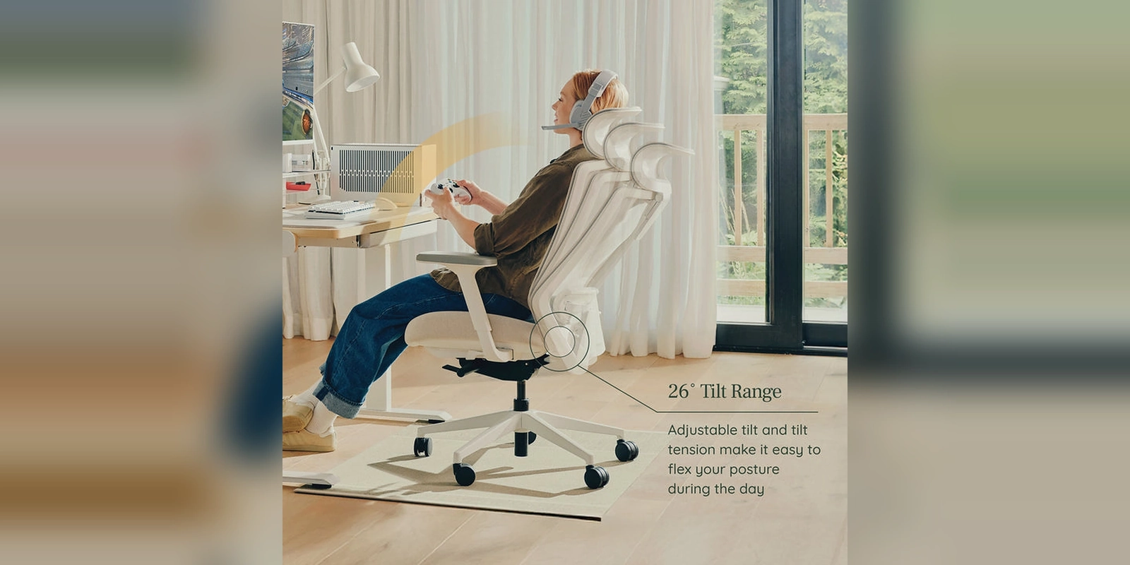 Branch Ergonomic Chair Pro showing adjustable backrest and recline positioning